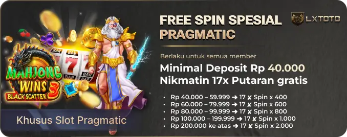 FREE SPIN 17✘ SPESIAL PRAGMATIC